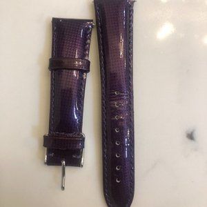 MICHELE Purple Leather 20mm Watch Strap